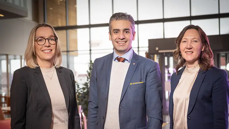 Carina Zolland, Marknadschef Luleå Energi, Khashayar Farmanbar, Energiminister, Malin Larsson , VD Luleå Energi
